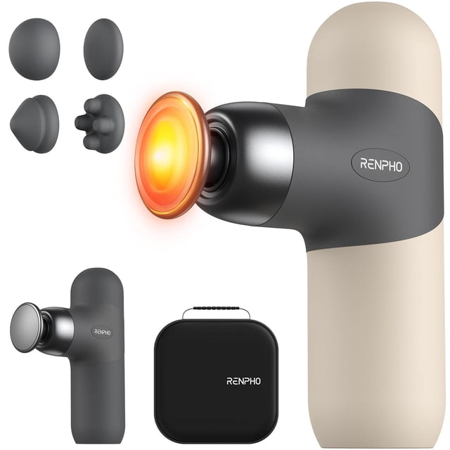 Pistola de Masaje RENPHO Mini Thermal Roja con Calor para Hombres y Mujeres