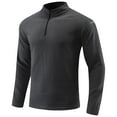 thumbnail image 3 of Yghzkop Men's Athletic T-Shirts Performance Stand Collar Training Top Long Sleeve Moisture Wicking Breathable Lightweight Sports Shirt Gym Workout UV Protection Quick Dry Tees Clothes, 3 of 8