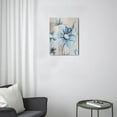 thumbnail image 3 of Abstract Flower Paintings in Navy Blue Vintage-Inspired Canvas Wall Art for Bedroom & Bathroom Decoration, Artistic Touch, 12x16 inches, 3 of 7