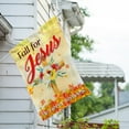 thumbnail image 3 of America Forever Fall For Jesus He Never Leaves House Flag 28 x 40 inch Fall Flower Wreath Autumn Floral Thanksgiving Religious Bible Cross Yard Outdoor Double Sided Decoration, 3 of 5