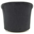 thumbnail image 4 of Pemberly Row 19"H Polyester Fabric Swivel Club Chair in Black, 4 of 4