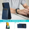 thumbnail image 2 of REQO Phone Case for Samsung Galaxy A13 5G with Tempered Glass Screen Protector Credit Card Holder Wallet Cover Stand Leather Cell Accessories Gaxaly A13 G5 Galaxies 13A SM A136U Women Men Blue, 2 of 7