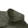 thumbnail image 4 of LODIENY Mens Varsity Jacket Zip Up Color Block Breathable Waterproof Windbreaker Jackets Long Sleeve Stand Neck Relaxed Fit Streetwear Coats with Pockets Army Green L, 4 of 6
