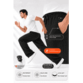 thumbnail image 7 of TELALEO Men's Heavyweight Fleece Open Bottom Sweatpants with Pockets, Elastic Waist, Gym & Casual Wear, L, 7 of 7