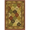 thumbnail image 3 of SAFAVIEH Lyndhurst Oliva Traditional Bordered Area Rug, Multi/Red, 5'3" x 7'6", 3 of 7