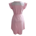 thumbnail image 5 of WOYY Big Girls A Line Dress Sleeveless Ruffle Irregular Dress with Belt, Sizes 13-14Y, 5 of 5