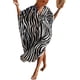 thumbnail image 3 of RanRui Vestidos Kaftan con estampado geométrico para mujer Caftanes Loungewear con cordón en la cintura, 3 of 4
