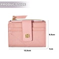 thumbnail image 2 of Womens Wallet Leather Zip Around Wallet Large Capacity Travel Small Purse - pink, 2 of 5