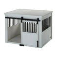 thumbnail image 4 of New Age Pet ECOFLEX® Homestead Sliding Barn Door Dog Crate - Antique White, 4 of 9