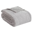 thumbnail image 2 of Mainstays Rib Blanket Gray DQ, 2 of 7