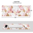 thumbnail image 6 of Rose Gold Pink Geometric Gaming Mouse Pad Large XL Long Extended Pads Big Mousepad Keyboard Mouse Mat Desk Pad Home Office Decor Accessories for Computer Pc Laptop, 6 of 6