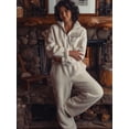 thumbnail image 2 of Celebrity Pink Women’s and Women’s Plus Teddy Fleece Jacket and Wide Leg Pants Set, 2-Piece, Sizes XS-4X, 2 of 6