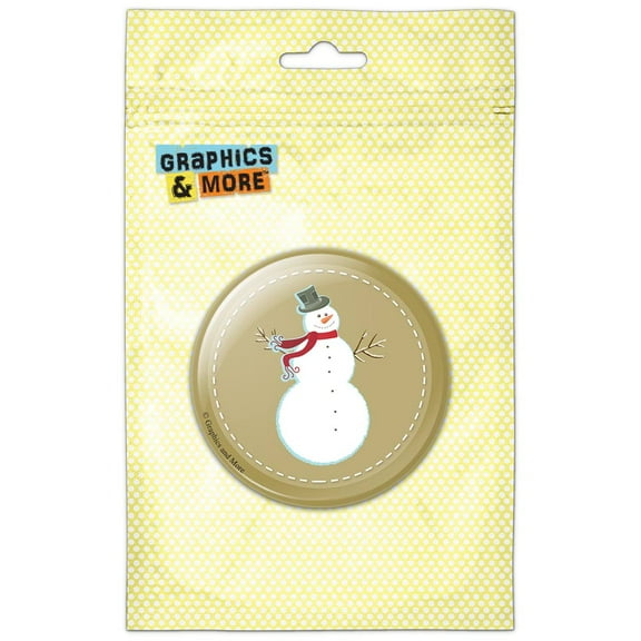 Snowman with Red Scarf Christmas Winter Refrigerator Button Magnet