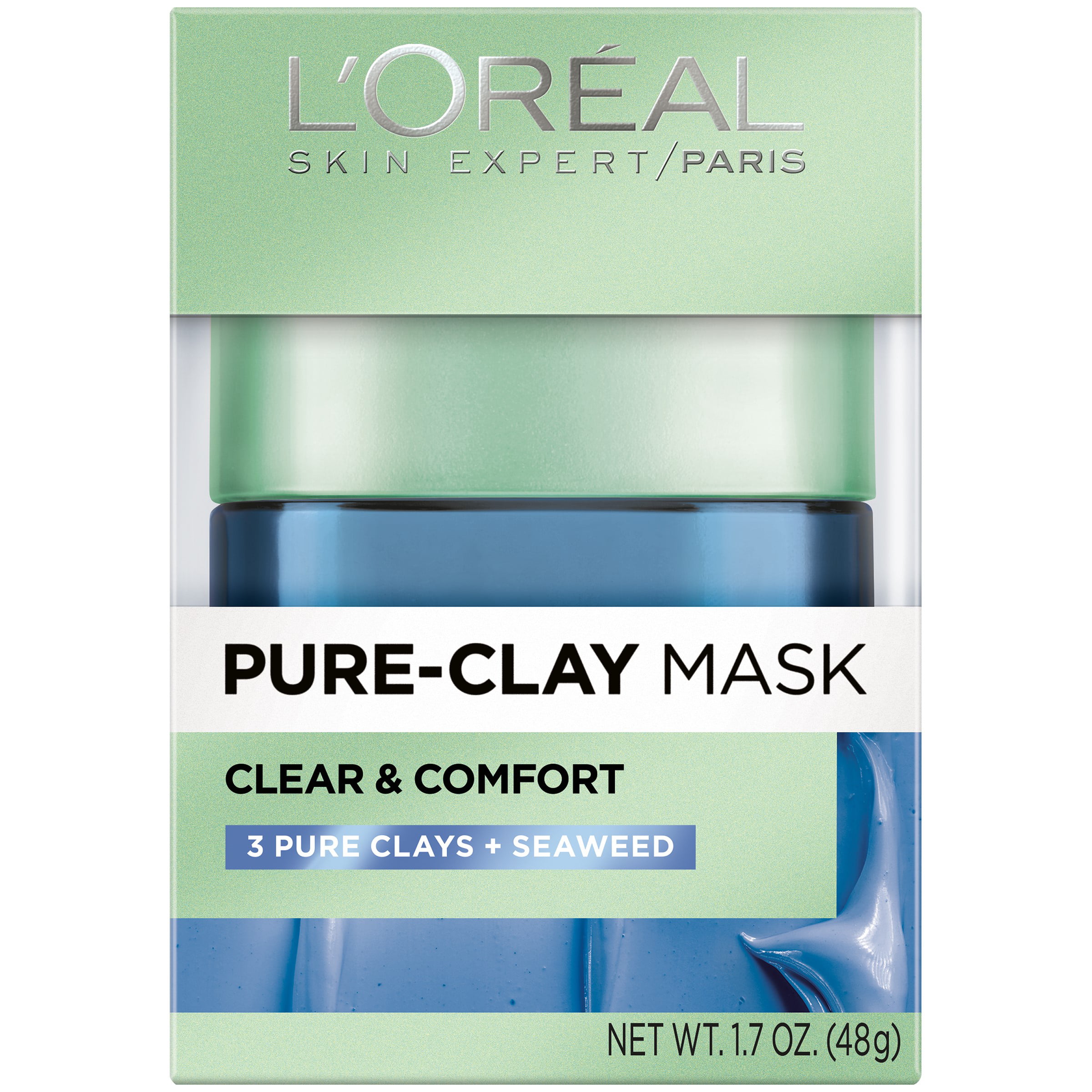 Spektakel letterlijk Dageraad L'Oreal Paris Pure Clay Mask Clear & Comfort - Walmart.com