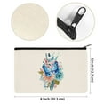 thumbnail image 4 of WIRESTER Set 2 of Canvas Cosmetic Bag, Makeup Bag, Cosmetic Pouch for Women - Watercolor Butterflies Flower, 4 of 7