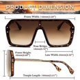 thumbnail image 4 of (double Tranches De Th Dans Un Cadre De Fleur De Haricot) Lunettes De Soleil Monobloc Classiques Sans Cadre Au Design Rtro Exquis Pour Hommes Et F, 4 of 5