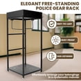thumbnail image 3 of Multi-Purpose Garden Tool Rack, 3-Hook Vertical Storage with Stable Base, Fits Long-Handled Tools for Patio, 3 of 6