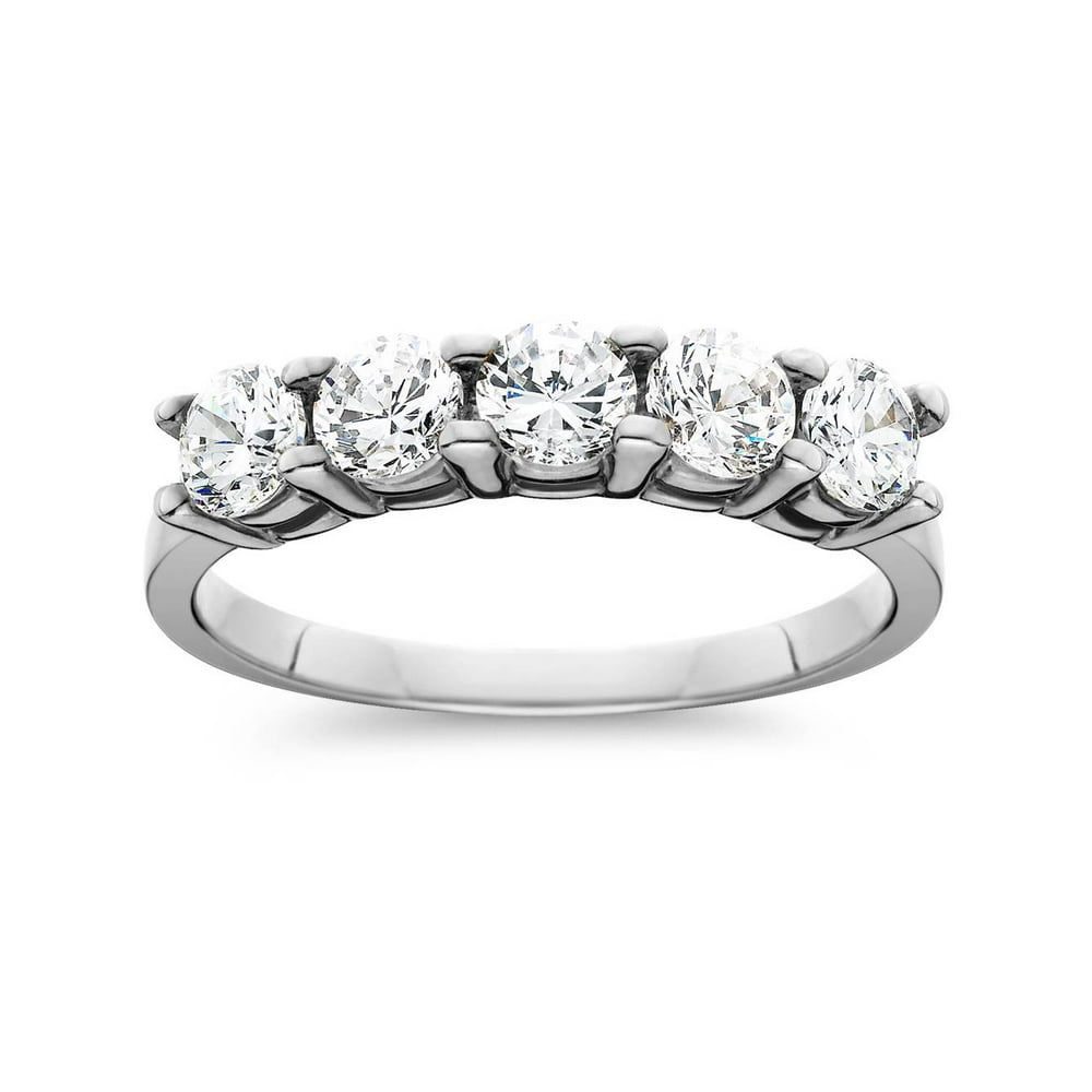 Pompeii3 Pompeii3 1ct Five Stone Genuine Round Diamond Wedding