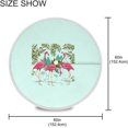 thumbnail image 3 of Coolnut 60" Flamingo Outdoor Tablecloth with Umbrella Hole and Zipper, Waterproof Round Tablecloth for Party,Patio,Picnic,Holiday Dinner,Summer, 3 of 7