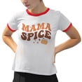 thumbnail image 2 of Mama Spice Ringer Tee Shirt Unisex Small White/Red, 2 of 5