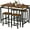 Rustic Brown, variant on Recaceik Bar Table and Chairs Set, Industrial Counter 35.62" Height Pub Table with 4 Chairs Bar Table Set, 5 Pieces Dining Table Set Home Kitchen Breakfast Table