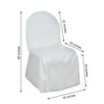 thumbnail image 2 of BalsaCircle 100 White Solid Polyester Banquet Chair Covers Slipcovers Party Linens, 2 of 8
