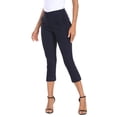 thumbnail image 6 of HDE Women's Pull On Capri 21" Inseam Cropped Pants with Pockets Navy Blue XXL, 6 of 6