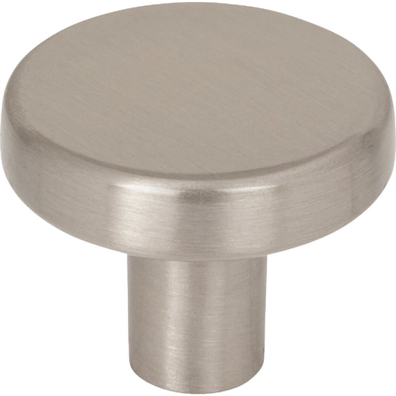 Elements Gibson Cabinet Knob - Satin Nickel Finish - 1-1/4" Diameter, Silver