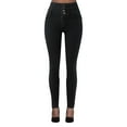thumbnail image 1 of Bmisegm Jeans Extensibles Taille Haute Ajustés pour Femmes, Noir, P, 1 of 7