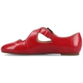 thumbnail image 3 of Journee Womens Ivanna Almond Toe Mary Jane Buckle Detail Comfort Flats, 3 of 10