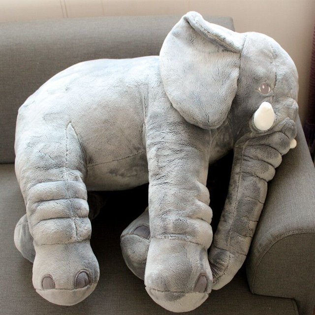 40/60/80Cm Soft / Simulation/ Cute/ Lifelike Elephant Plush Toys/ Children Sleeping Elephants/ Children's Birthday Gifts zhangmengya LED