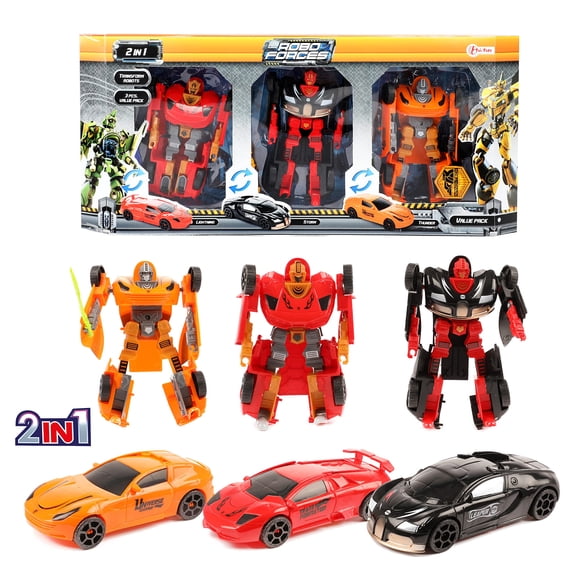 Toi-Toys Roboforces transformer robots 10 cm 3-piece
