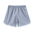 thumbnail image 3 of Milgrthf 3 Pack Girl's Bow Front Athletic Shorts Casual Elastic Waist Activewear Solid Color Summer Beach Workout Shorts for 3-10 Years Multicolor, 3 of 7
