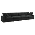 thumbnail image 3 of Modway Commix 4 Piece Down Filled Overstuffed Sectional Sofa Set in Black, 3 of 10