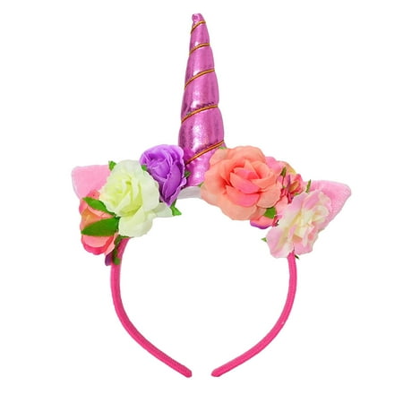  Unicorn  Headband Floral Metallic Unicorn  Horn Headband 