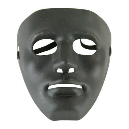 Adults Male Blank Black Halloween Face Mask Facemask Costume Accessory