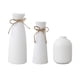 thumbnail image 3 of Juego de 3 floreros, jarrón de cerámica, adorno, botella de flores, elegante decoración Blanco, 3 of 9
