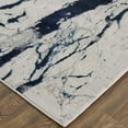 thumbnail image 7 of Feizy Indio Modern Abstract, Ivory/Blue/Black, 1'6" x 1'6" Swatch Stain Fade Resistant Pet & Kid Friendly Industrial Watercolor Floor Rug for Living room Bedroom, 7 of 7