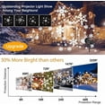 thumbnail image 2 of Viworld Snowfall Christmas Light Projector, Indoor Outdoor Holiday Night Light Projector, Rotating Snow Falling Projector Lamp for Halloween Xmas New Year Gift Wedding Garden Landscape Decorative, 2 of 6