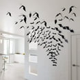 thumbnail image 3 of Coogam 60PCS Halloween Bats Decoration, 4 Different Sizes Realistic PVC Black 3D Scary Bat Sticker for Home Decor DIY Wall Decal Bathroom Indoor Hallowmas Party, 3 of 9