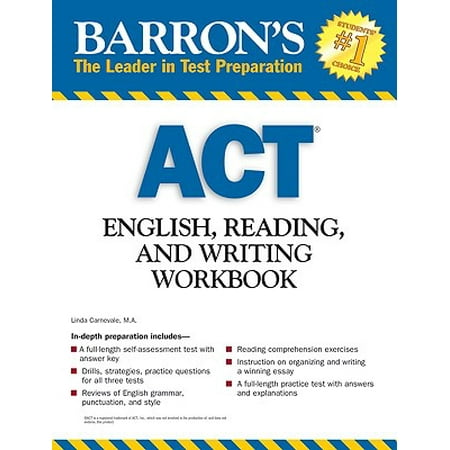 Barron's ACT English, Reading, and Writing Workbook 9780764139826 Used / Pre-owned