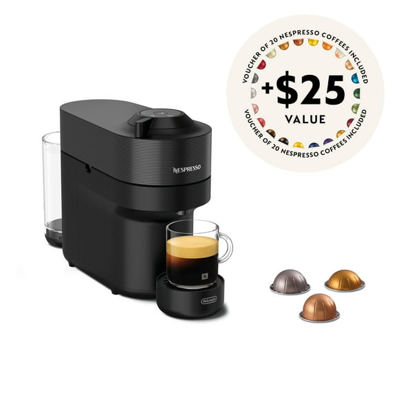 Machine à café et à espresso Nespresso Vertuo Pop de De'Longhi, noire Petite machine. Grand goût.