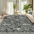 thumbnail image 3 of FairOnly 10'x13'Modern Non Slip Machine Washable Wild Tiger Printed Area Rug Stain Resistant Soft Foldable for Living Room Bedroom,Black, 3 of 7