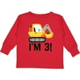 thumbnail image 3 of Inktastic 3rd Birthday Construction Party Boy Boys Long Sleeve Toddler T-Shirt, 3 of 5