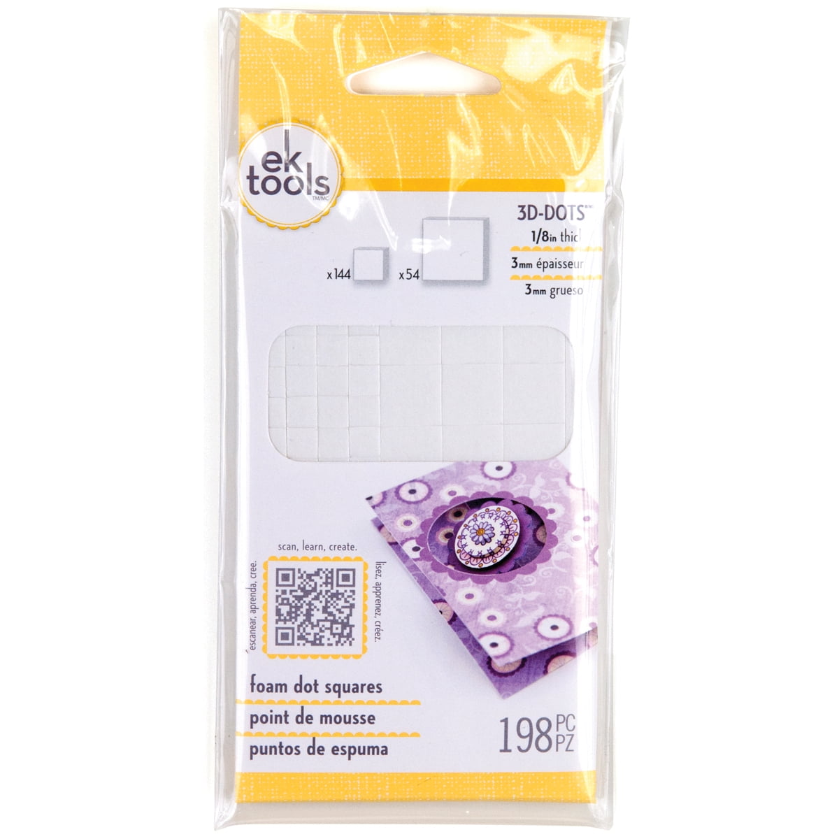Multicraft 3D Pop Dots Quadrati 6mm | Supporti In Schiuma Adesivi Per Scrapbooking E Card Making - 5