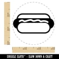 thumbnail image 2 of Yummy Hot Dog Self-Inking Rubber Stamp Ink Stamper - Black Ink - Small 3/4 Inch, 2 of 7