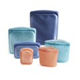 thumbnail image 1 of Bolsas reutilizables para almacenamiento de alimentos Stasher Premium Silicone, paquete de 6, 1 of 8