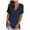 Navy, variant on Women's V-Neck Loose Fit Short Sleeve T-Shirt Side Split Spring & Summer Casual Simple and stylish Top for Home & Daily Wear 2025