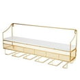 thumbnail image 1 of Gold Wall Mounted Wine Rack & Cork Storage, (Pack of 1), 1 of 3