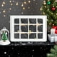 thumbnail image 1 of Set de adornos para árboles de Navidad Marrón Flocadas | Decoraciones cuelgantes de plástico navideñas | Pack de 12 | 6 cm de diámetro | Estilo Multidimensional Vintage Resistente al Desvanecimiento, 1 of 9